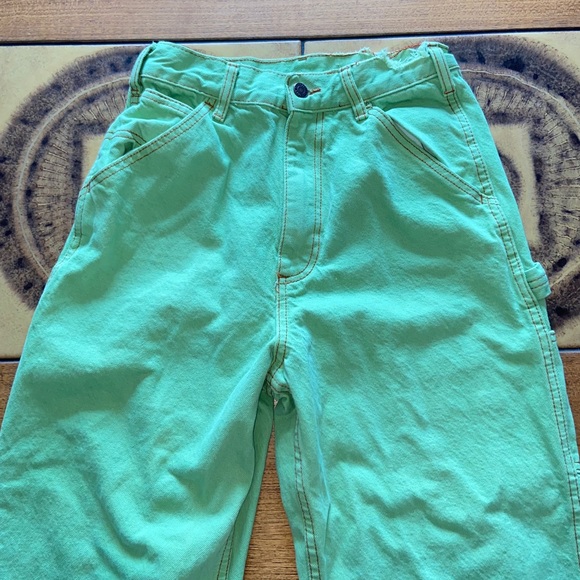 brandy melville lime green ariana painter pants - Picture 2 of 5